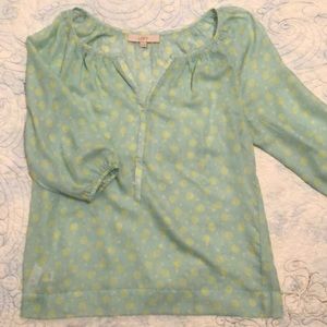 Ann Taylor Loft Print Top